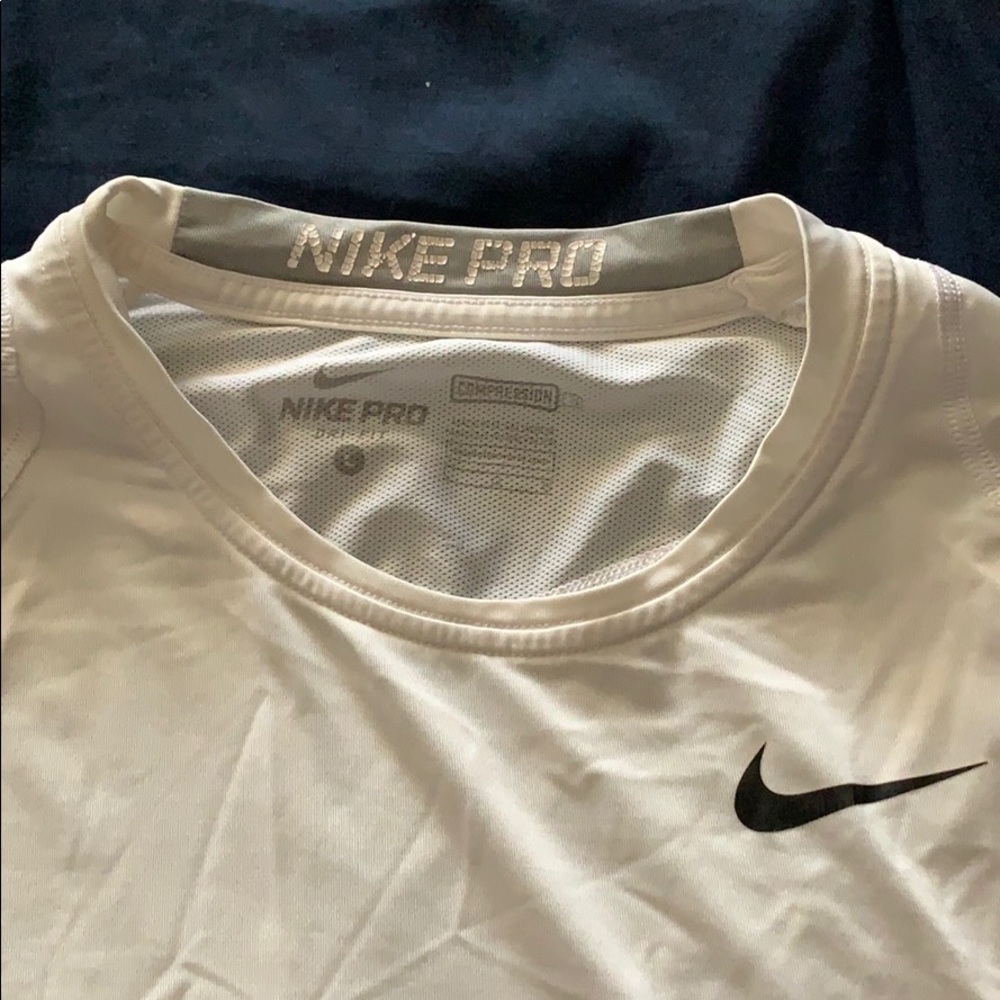 Nike white compression dry fit